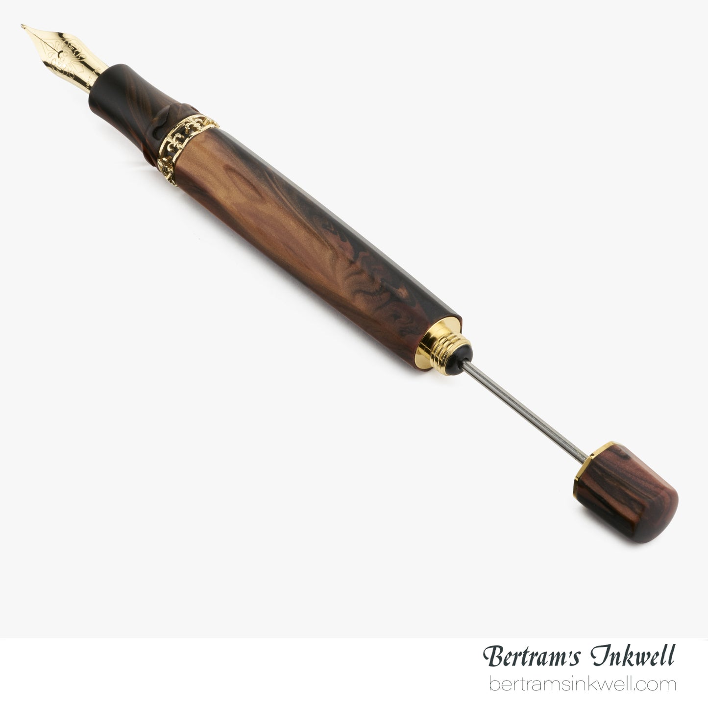 Visconti Medici Briarwood Gold Trim Oversize Fountain Pen