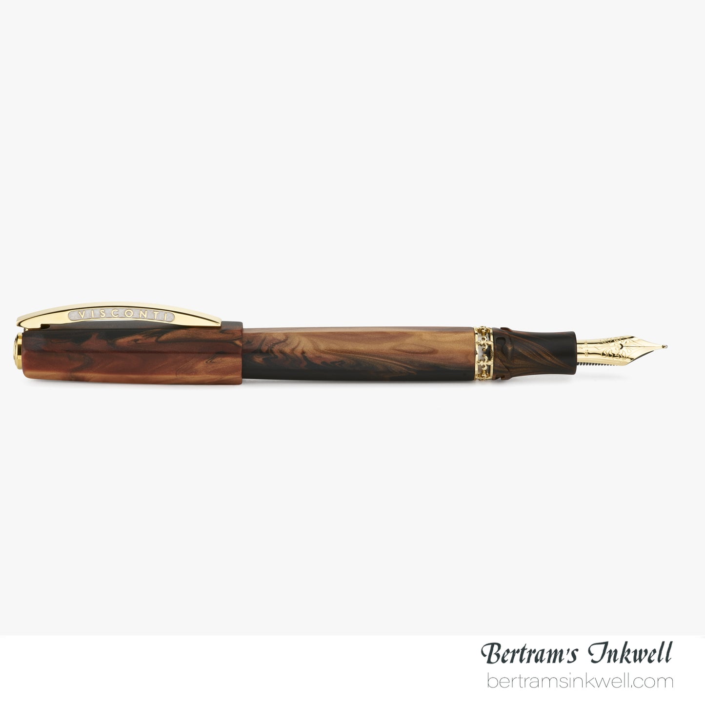 Visconti Medici Briarwood Gold Trim Oversize Fountain Pen