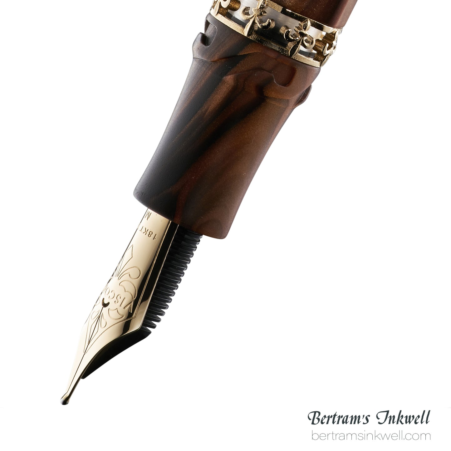 Visconti Medici Briarwood Gold Trim Oversize Fountain Pen