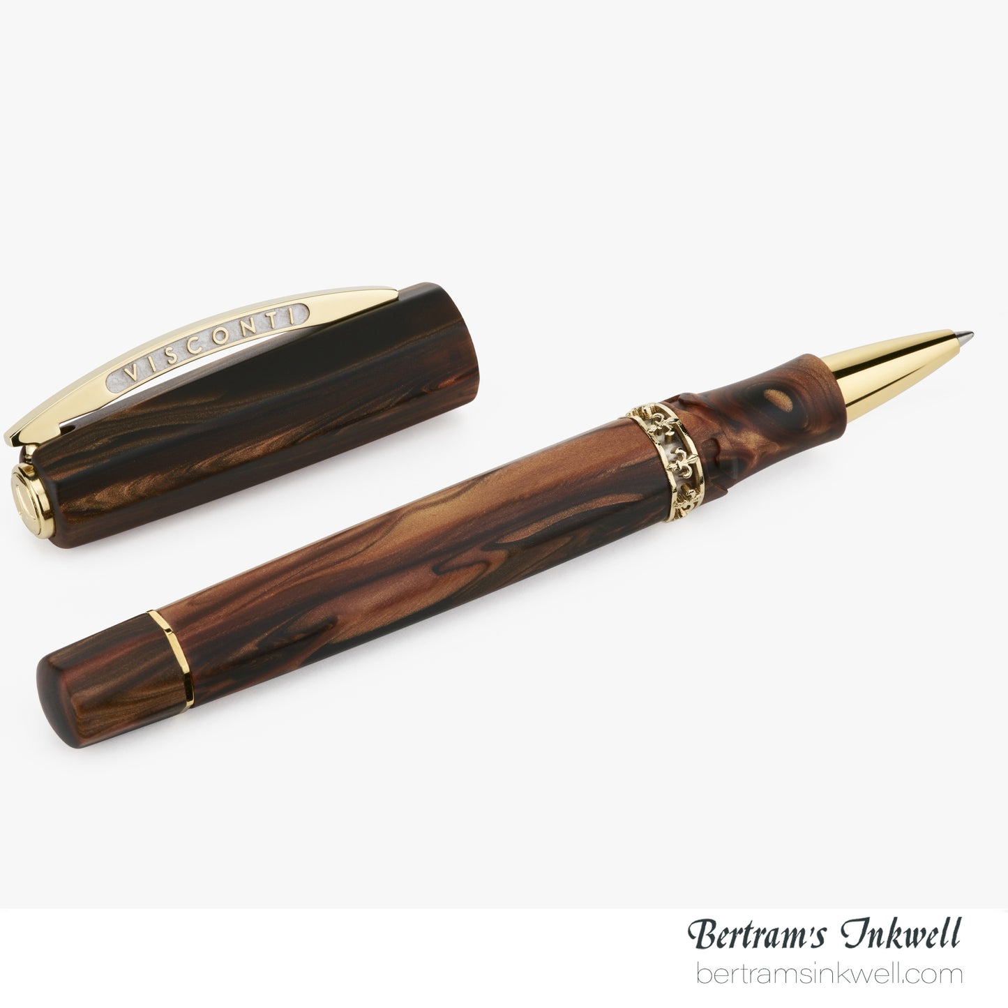 Visconti Medici Briarwood Gold Trim Oversize Rollerball
