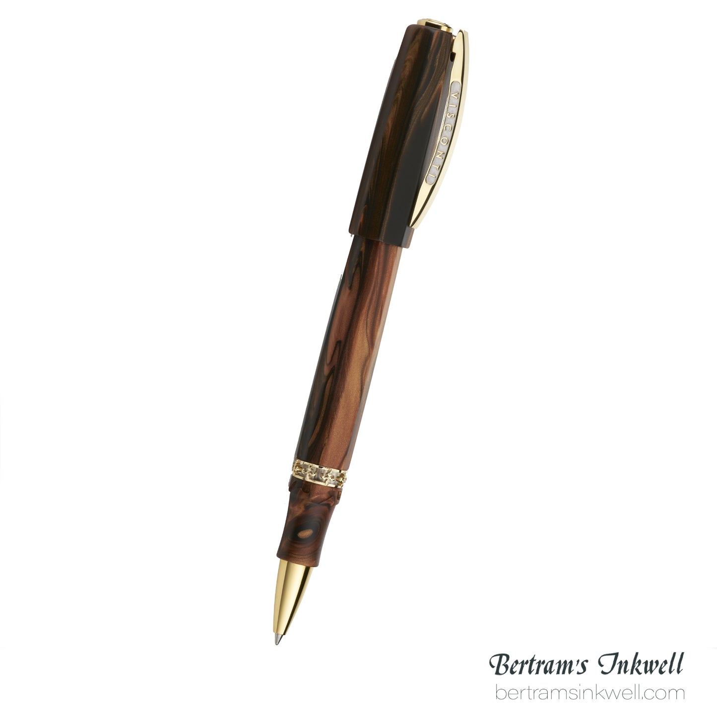 Visconti Medici Briarwood Gold Trim Oversize Rollerball