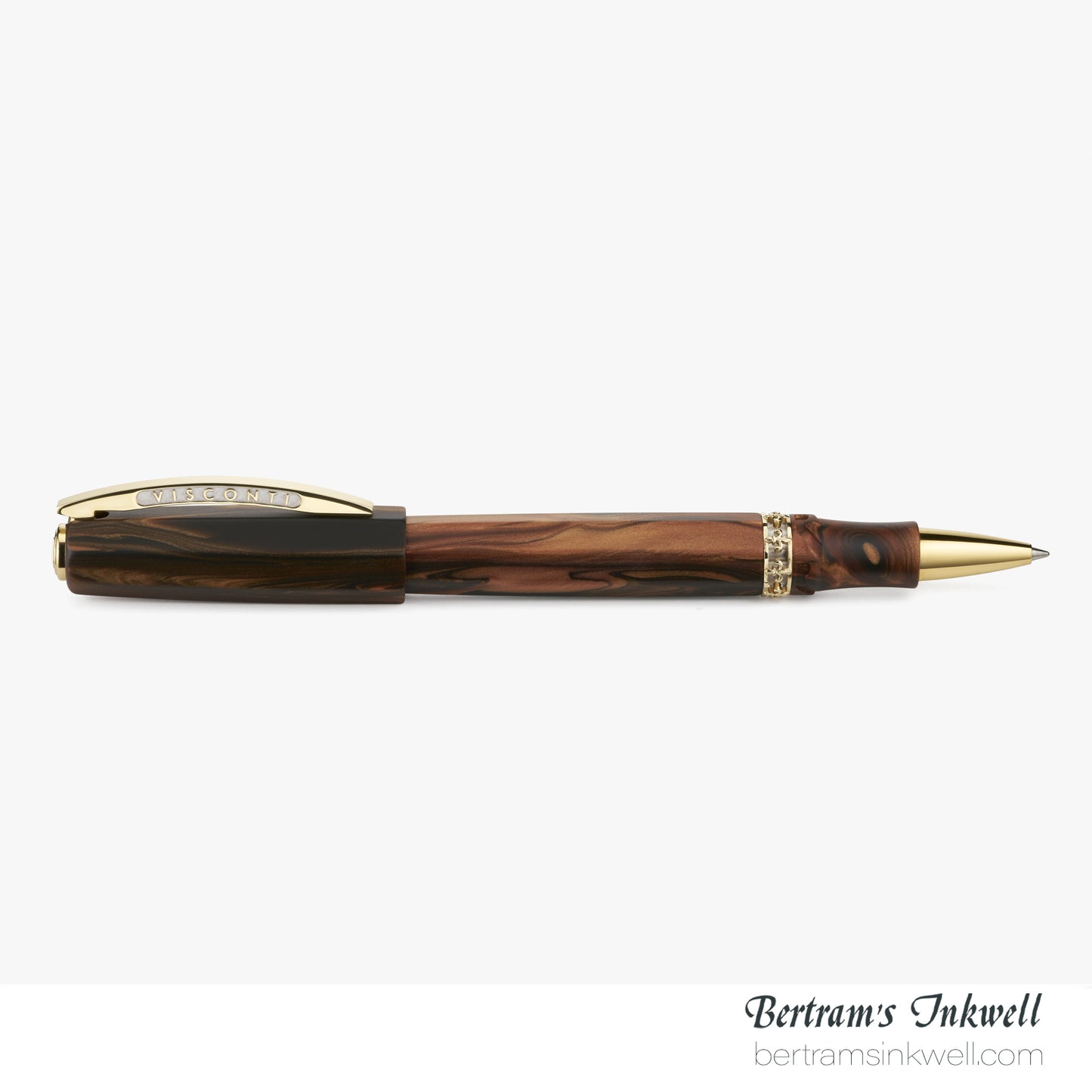 Visconti Medici Briarwood Gold Trim Oversize Rollerball