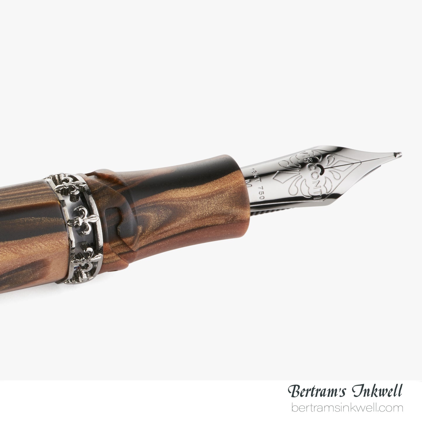 Visconti Medici Briarwood Ruthenium Trim Oversize Fountain Pen