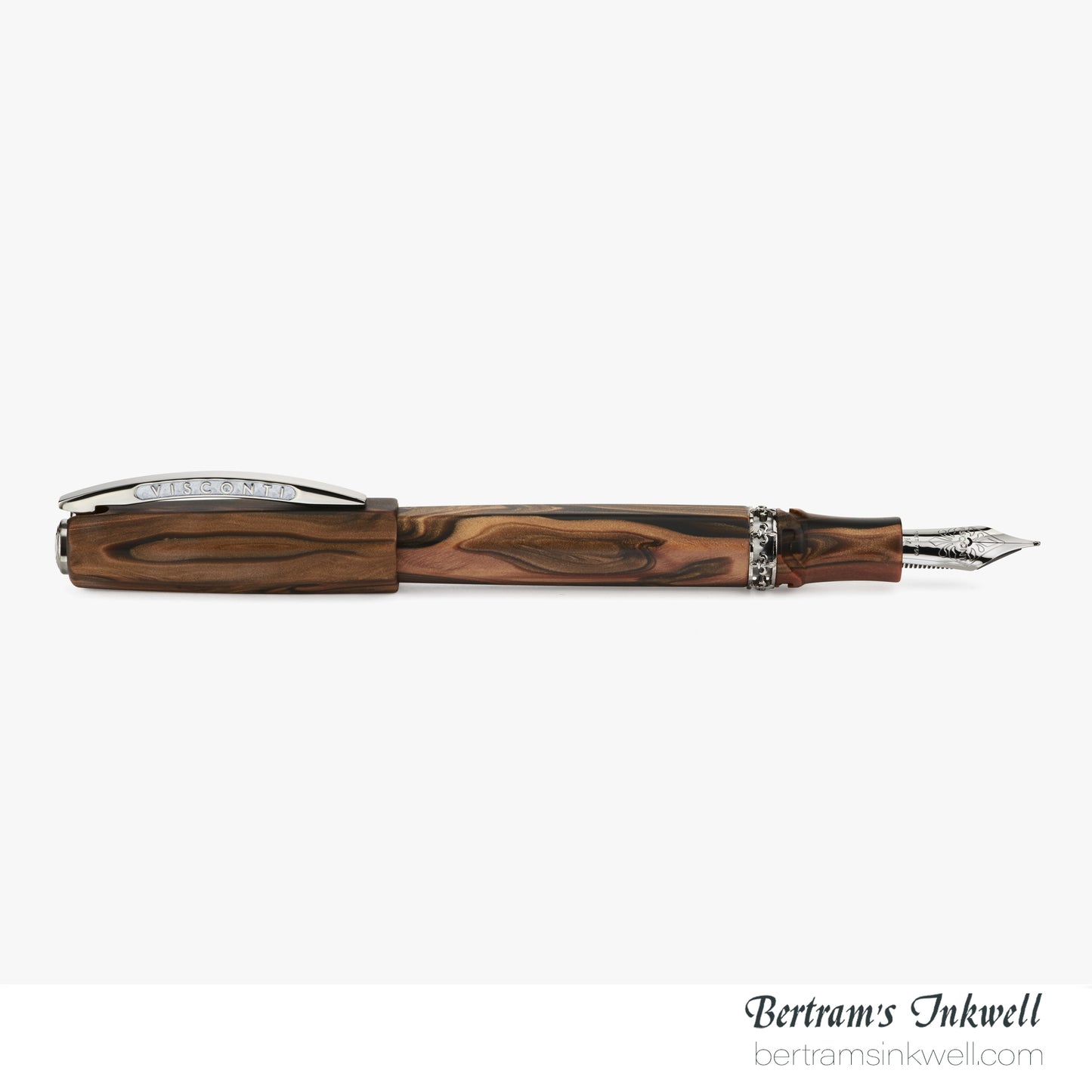 Visconti Medici Briarwood Ruthenium Trim Oversize Fountain Pen
