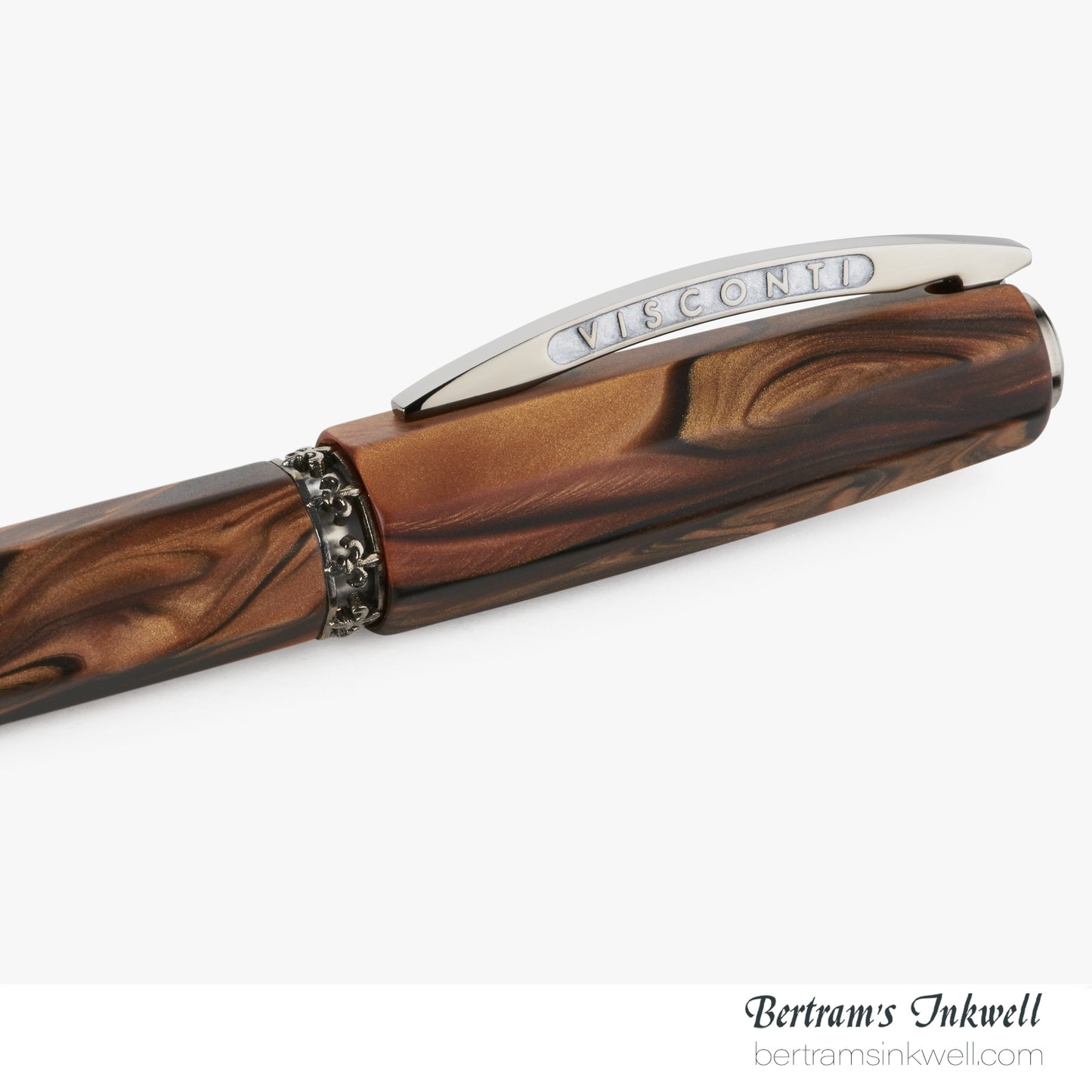 Visconti Medici Briarwood Ruthenium Trim Oversize Fountain Pen