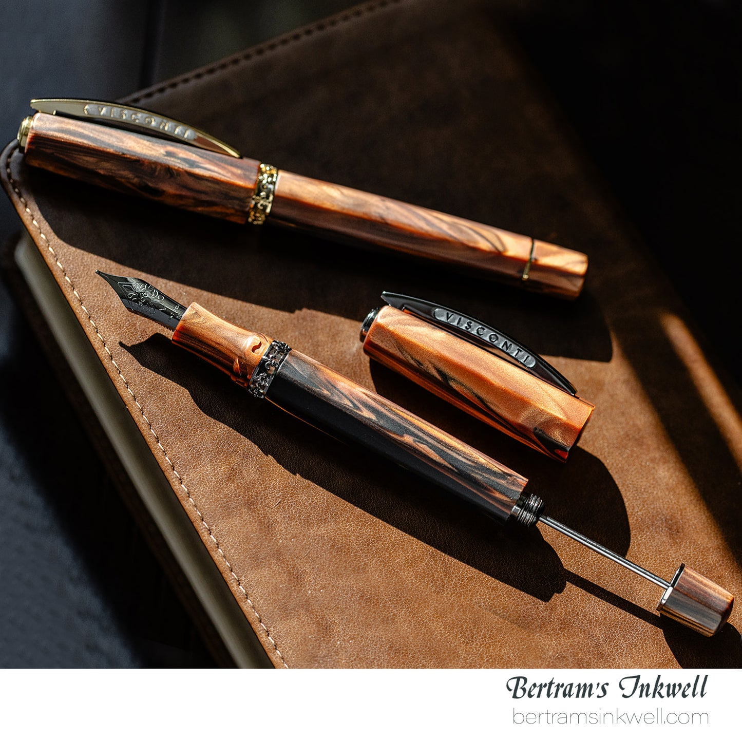 Visconti Medici Briarwood Gold Trim Oversize Rollerball