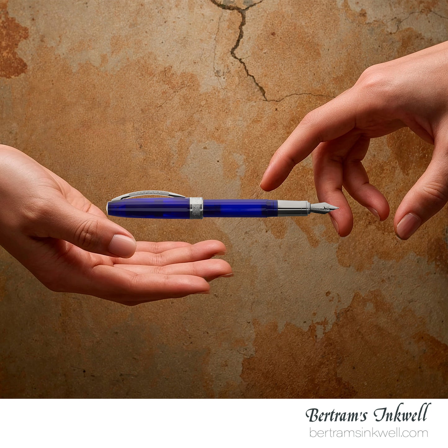 Visconti Michelangelo Translucent Blue Fountain Pen