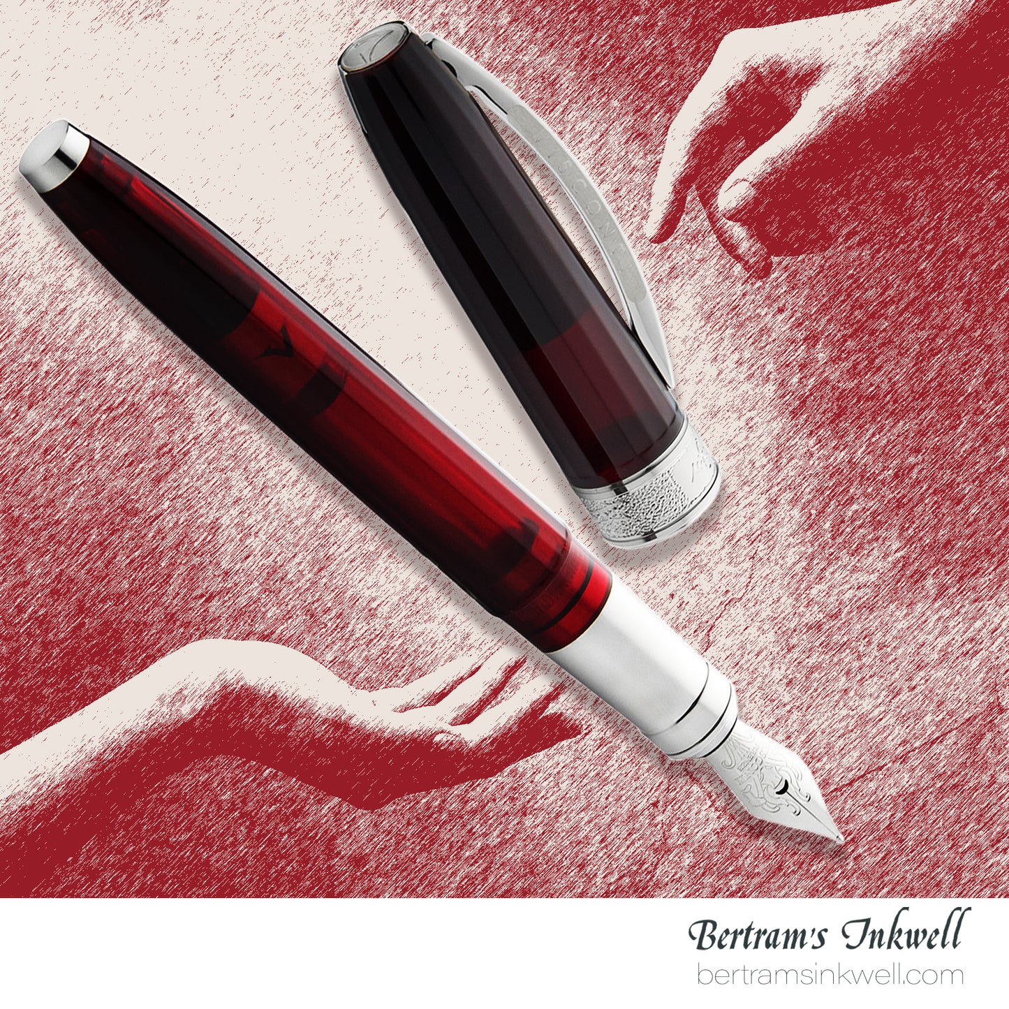 Visconti Michelangelo Translucent Red Fountain Pen