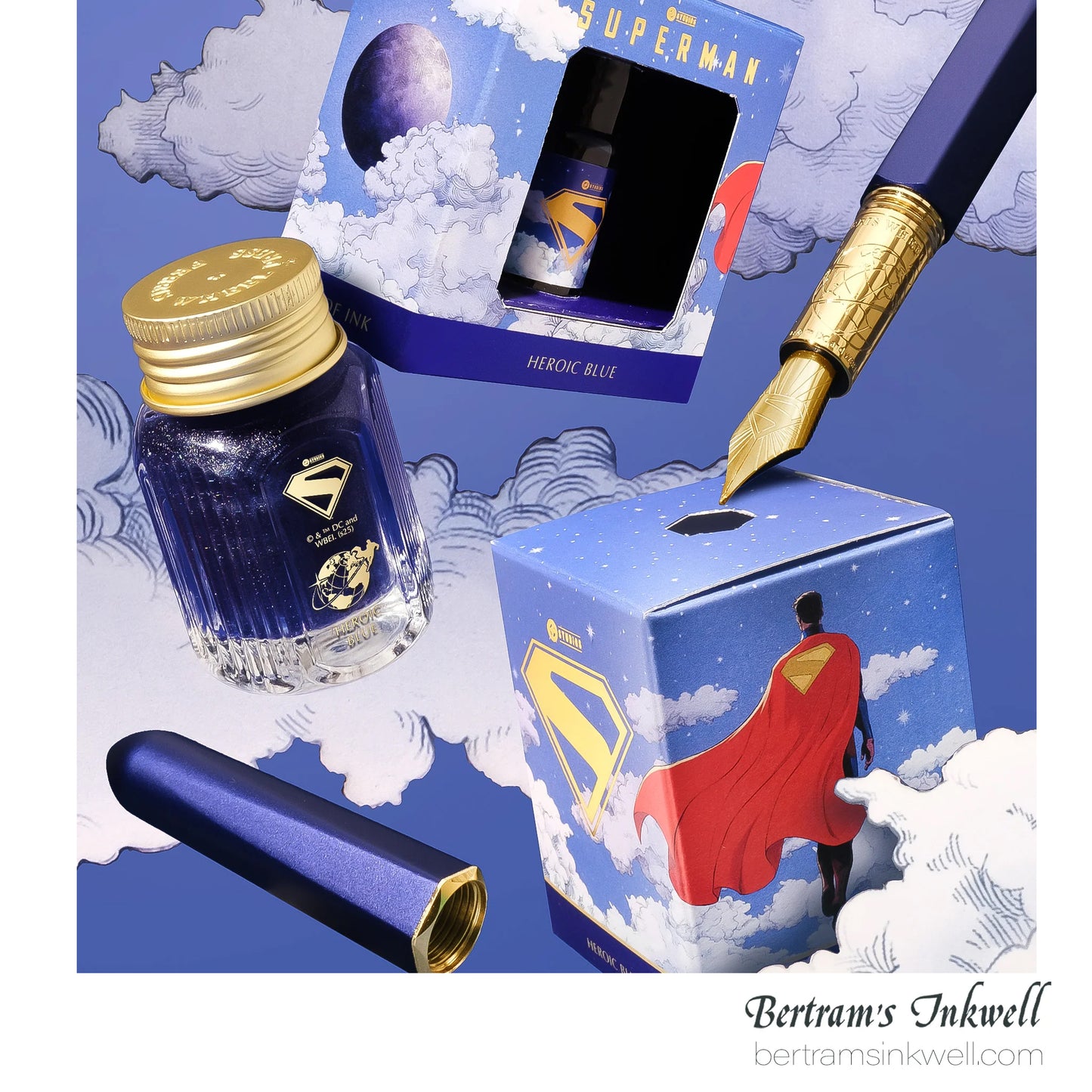 Ferris Wheel Press x Warner Bros Superman "A View from Above" Fountain Pen Set