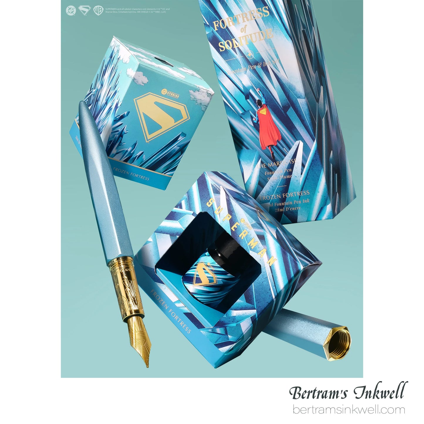 Ferris Wheel Press x Warner Bros Superman "Fortress of Solitude" Fountain Pen Set