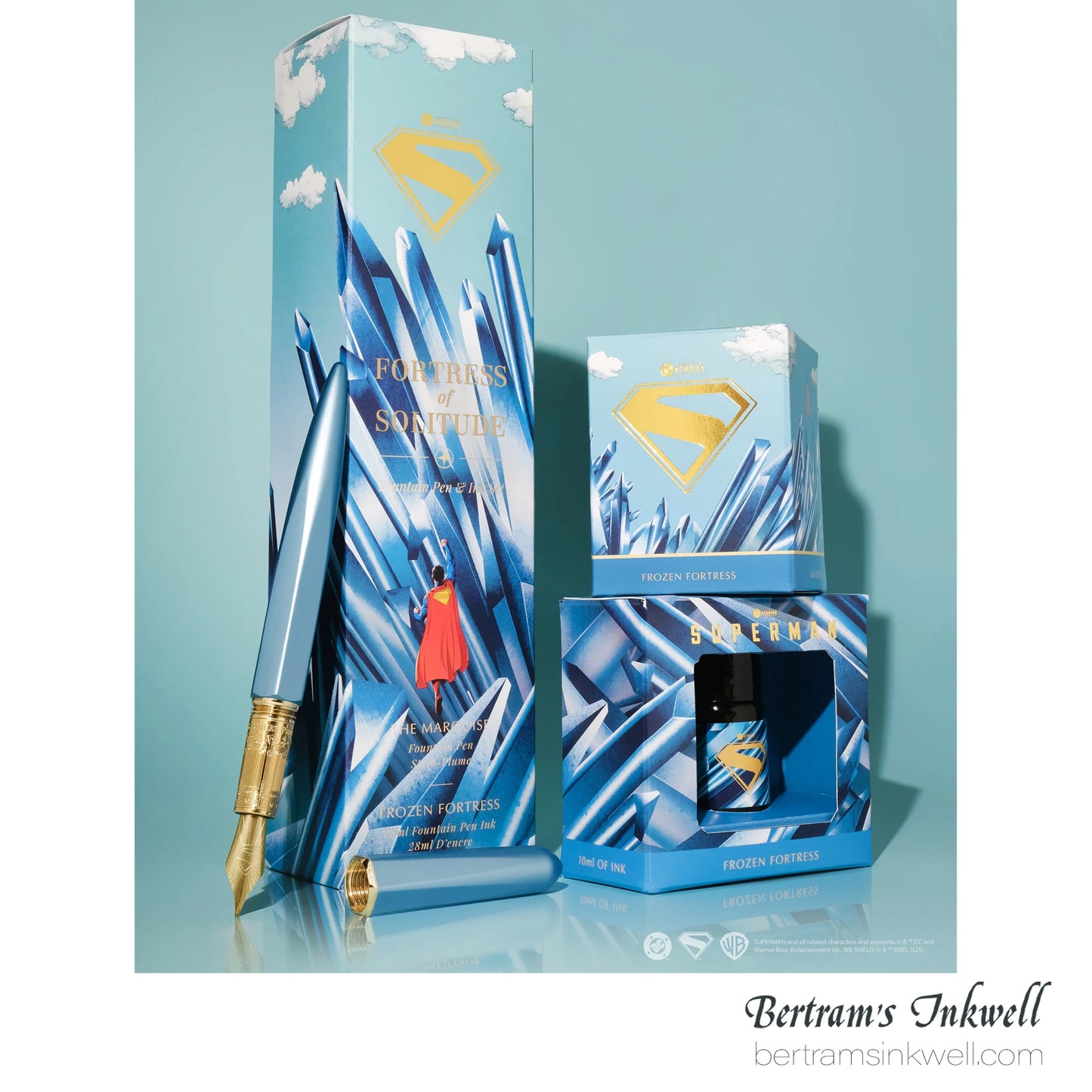 Ferris Wheel Press x Warner Bros Superman "Fortress of Solitude" Fountain Pen Set