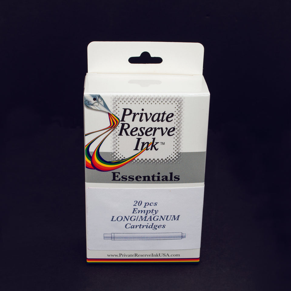 Private Reserve Ink Essentials Empty Long Magnum Cartridges 20 Pieces