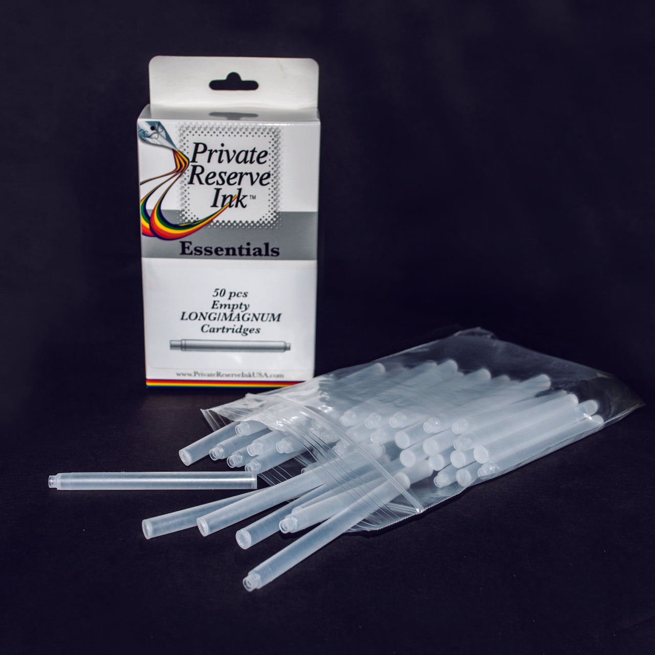 Private Reserve Ink Essentials Empty Long Magnum Cartridges 50 Pieces