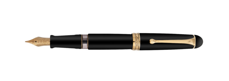 Aurora 88 Fountain Pen Satin Black with Gold Trim Bertram's Inkwell