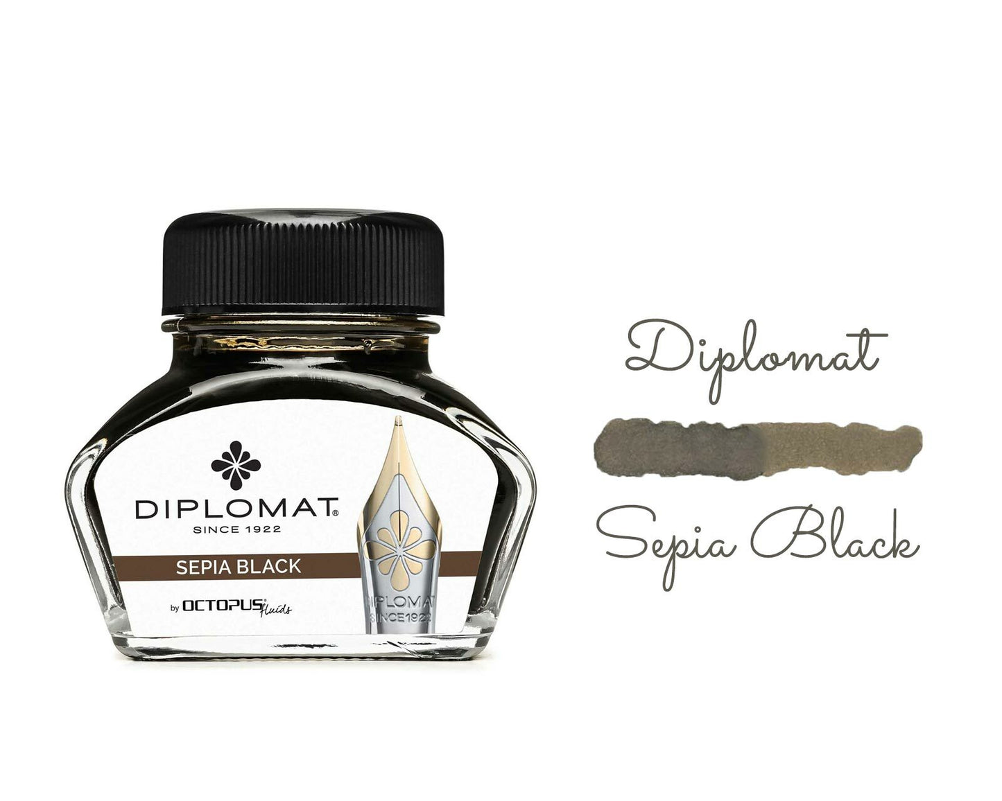 Diplomat Bottled Ink Sepia Black 30mL