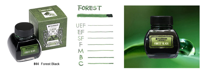 Platinum Premium Bottled Ink Forest Black