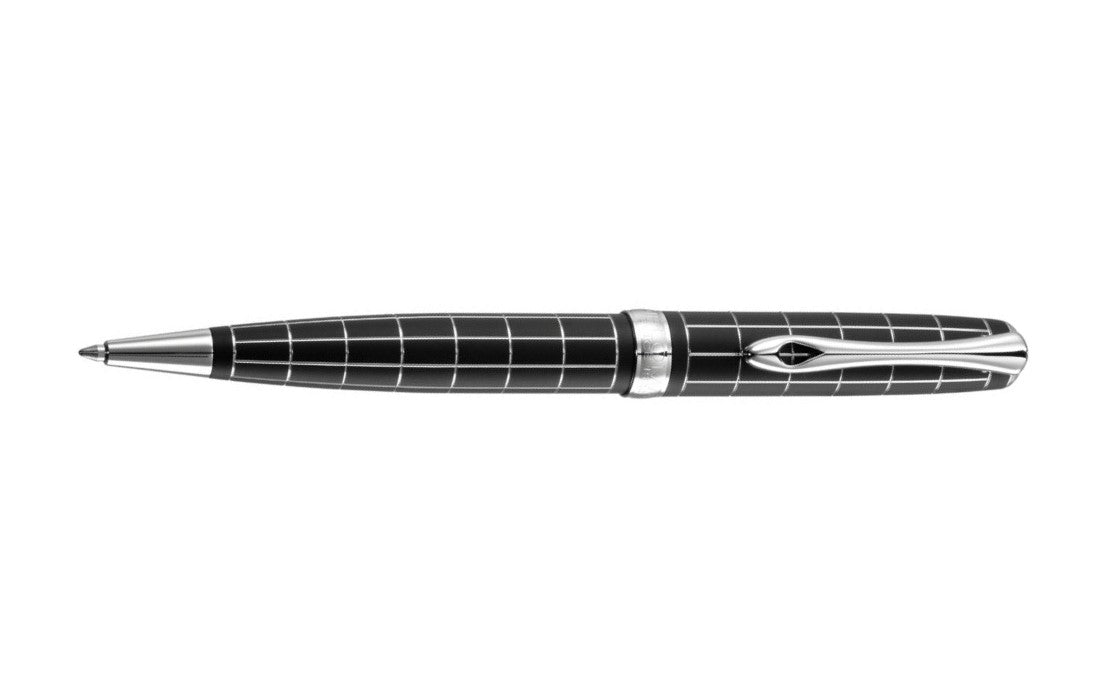 Diplomat Excellence A+ Rhombus Guilloche Lapis Black Ballpoint