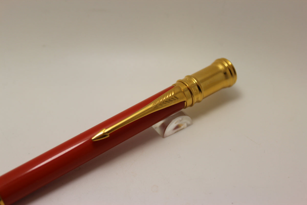 Parker Duofold Orange Ballpoint Pen