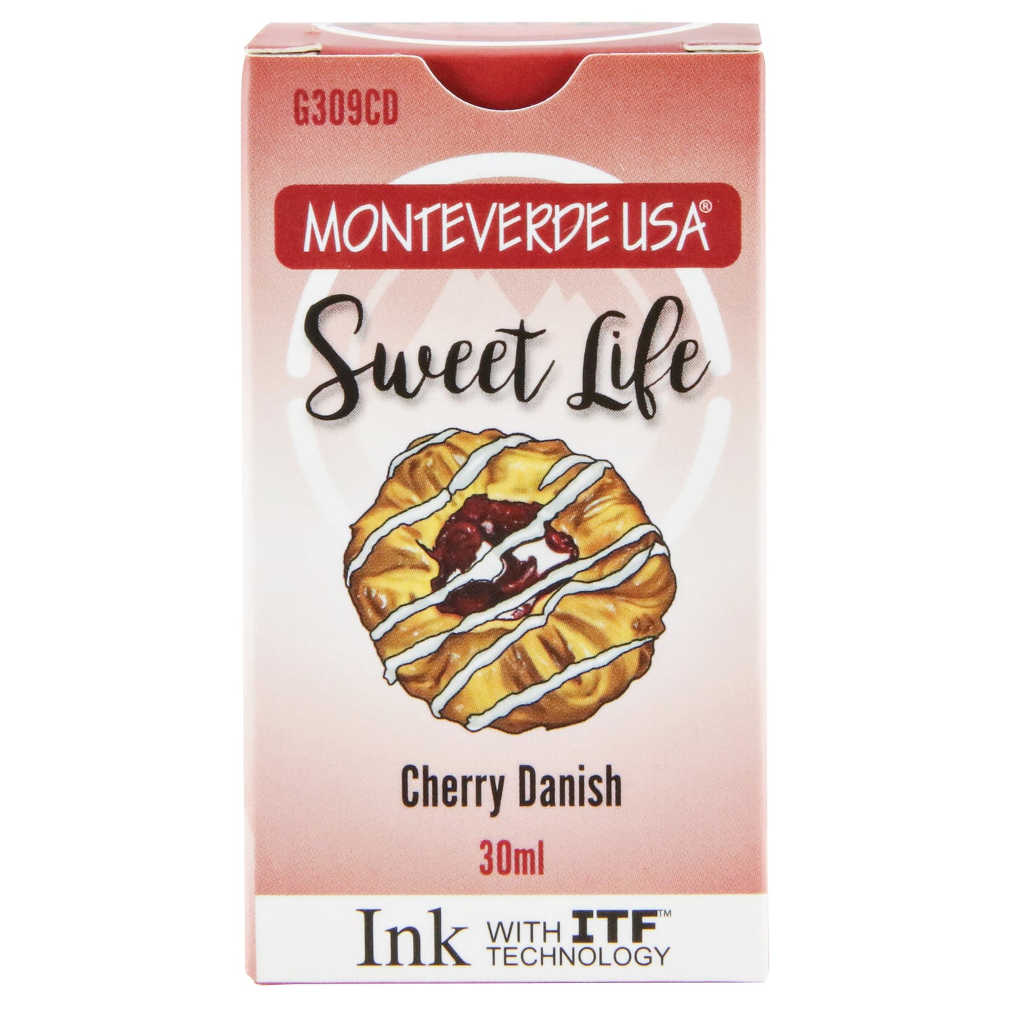 Monteverde Sweet Life Bottled Ink 30mL Cherry Danish