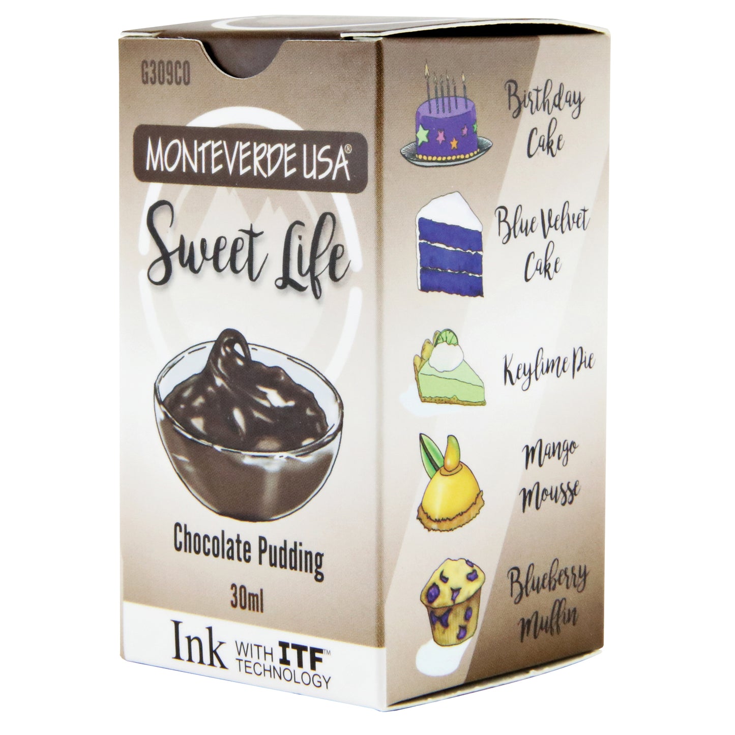 Monteverde Sweet Life Bottled Ink 30mL Chocolate Pudding