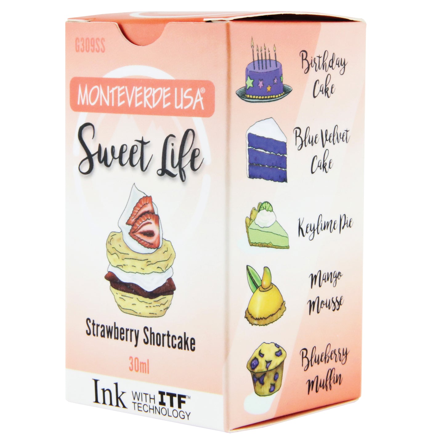Monteverde Sweet Life Bottled Ink 30mL Strawberry Shortcake