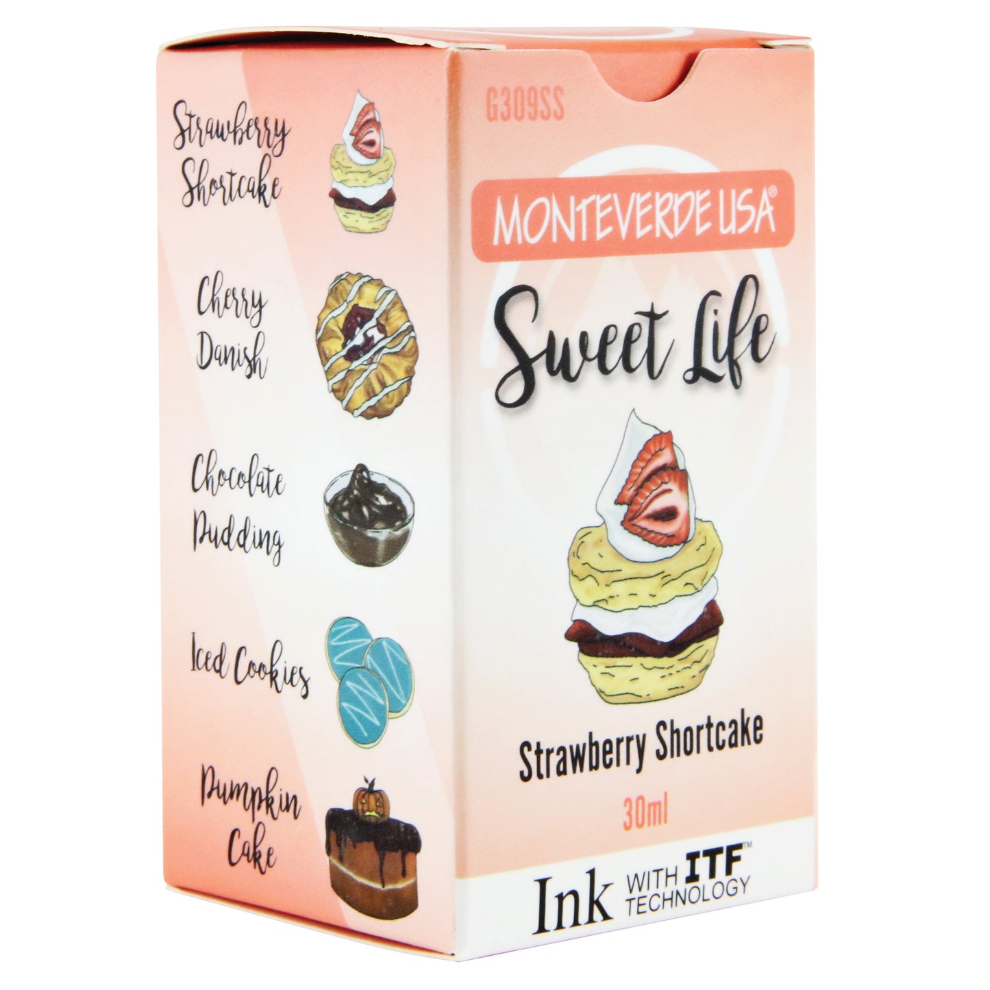 Monteverde Sweet Life Bottled Ink 30mL Strawberry Shortcake