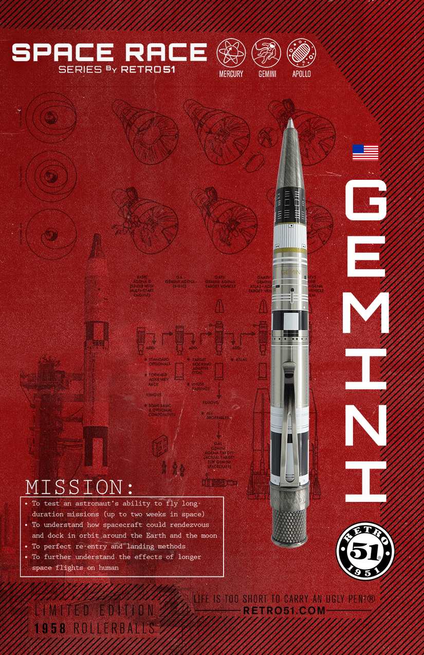 Retro 51 Space Race Gemini Rollerball