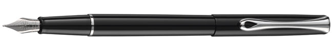 Diplomat Traveller Black Lacquer Fountain Pen