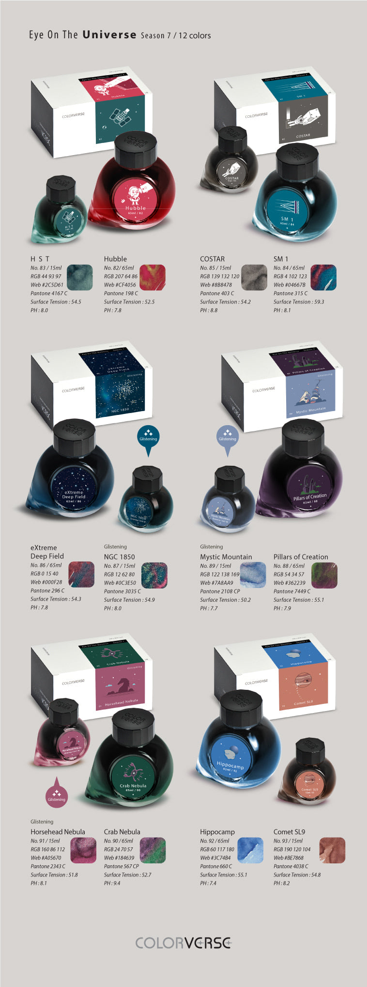 Colorverse Season 7 Eye On The Universe Hubble & HST Bottled Ink