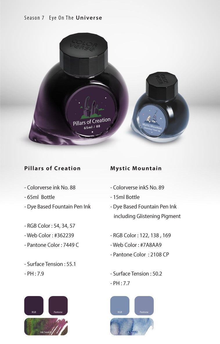 Colorverse Season 7 Eye On The Universe Pillars of Creation & Mystic Mountain Bottled Ink