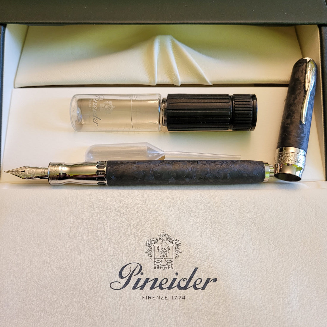 Pineider Forged Carbon Fiber Fountain Pen