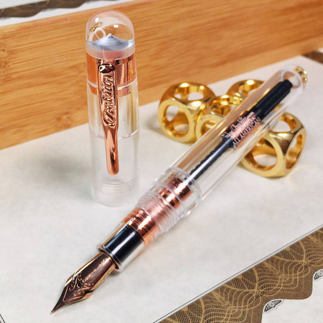 Conklin All American Demo Rose Gold Fountain Pen