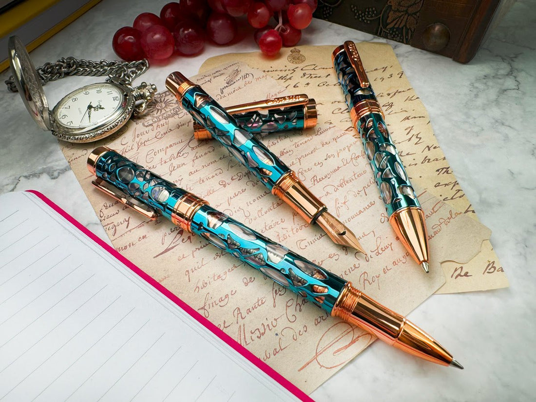 Conklin Endura Deco Crest Demo Blue Pen Collection