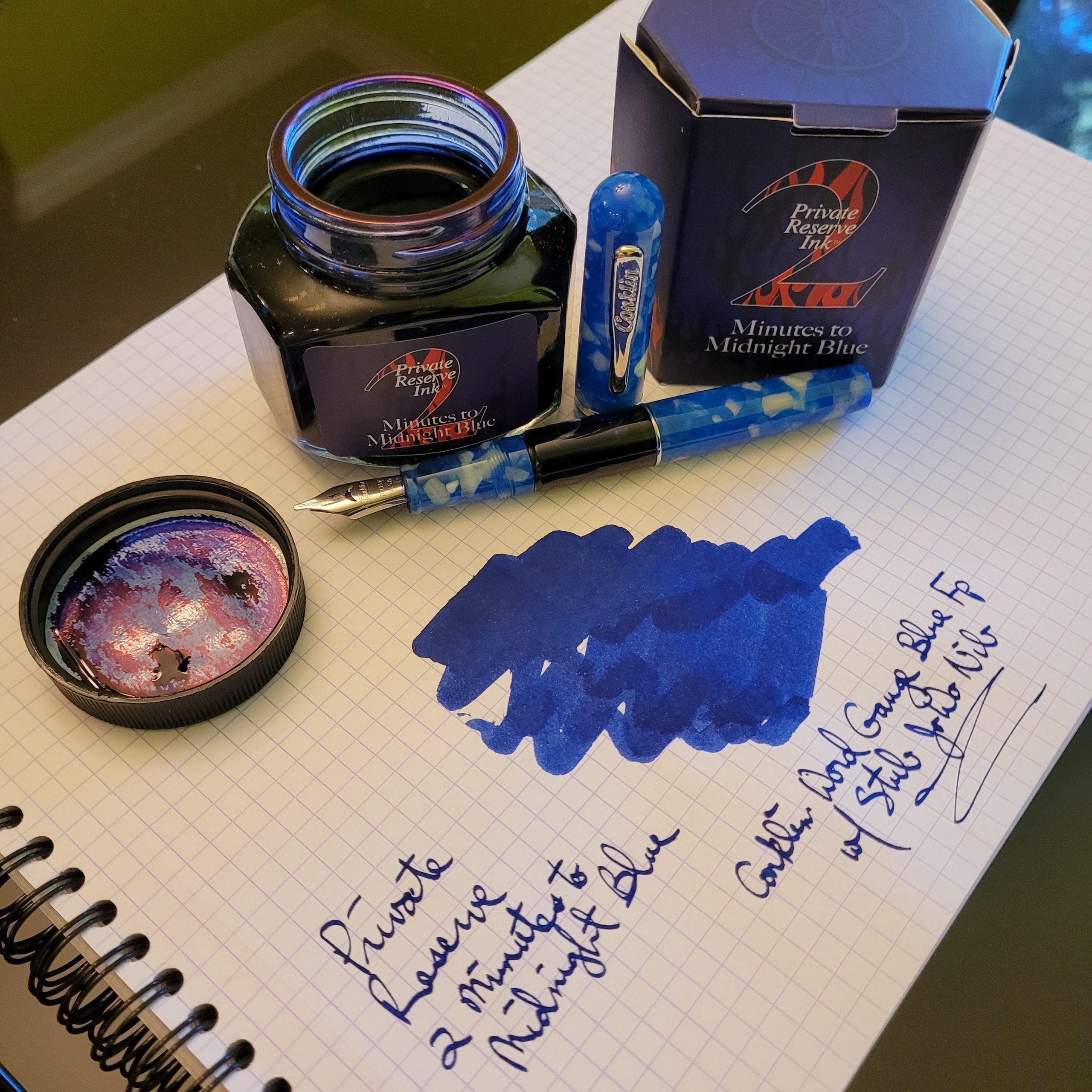Midnight Ink Color Private Reserve 2 Minutes To Midnight Blue Ink – Bertram's Inkwell