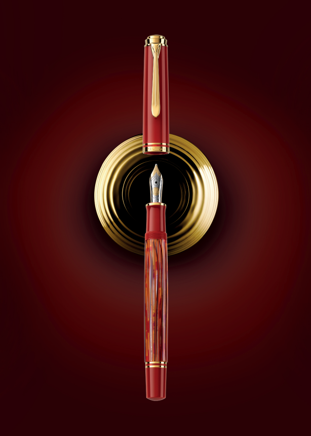 Pelikan 600 Special Edition Tortoiseshell-Red Collection