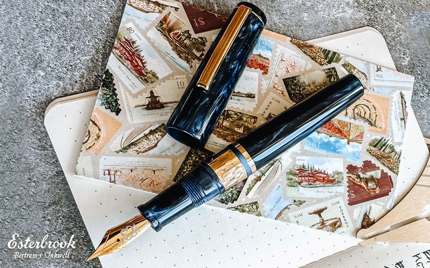 Esterbrook Model J Chatoyant Acrylic Capri Blue Fountain Pen