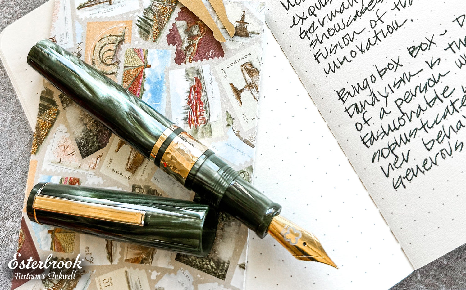 Esterbrook Model J Chatoyant Acrylic Palm Green