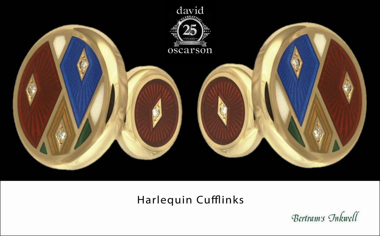 David Oscarson Harlequin Cufflinks