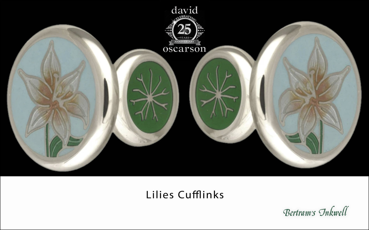 David Oscarson Lilies Cufflinks