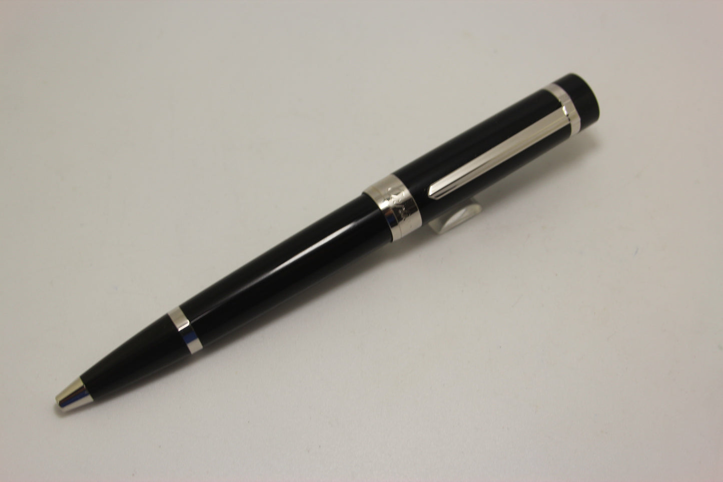 Cartier Pasha Black resin Ballpoint Platinum Plated Trim