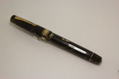 Omas Celluloid Staft Green Paragon Fountain Pen