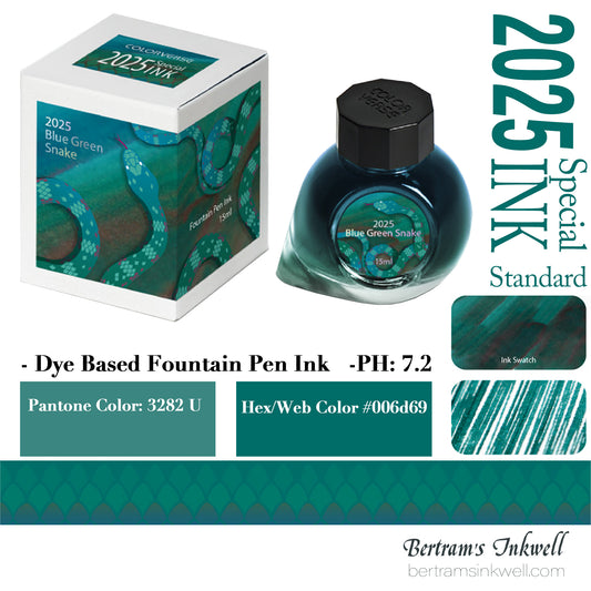 Colorverse 2025 Blue Green Snake / Standard 15 mL Bottled Ink