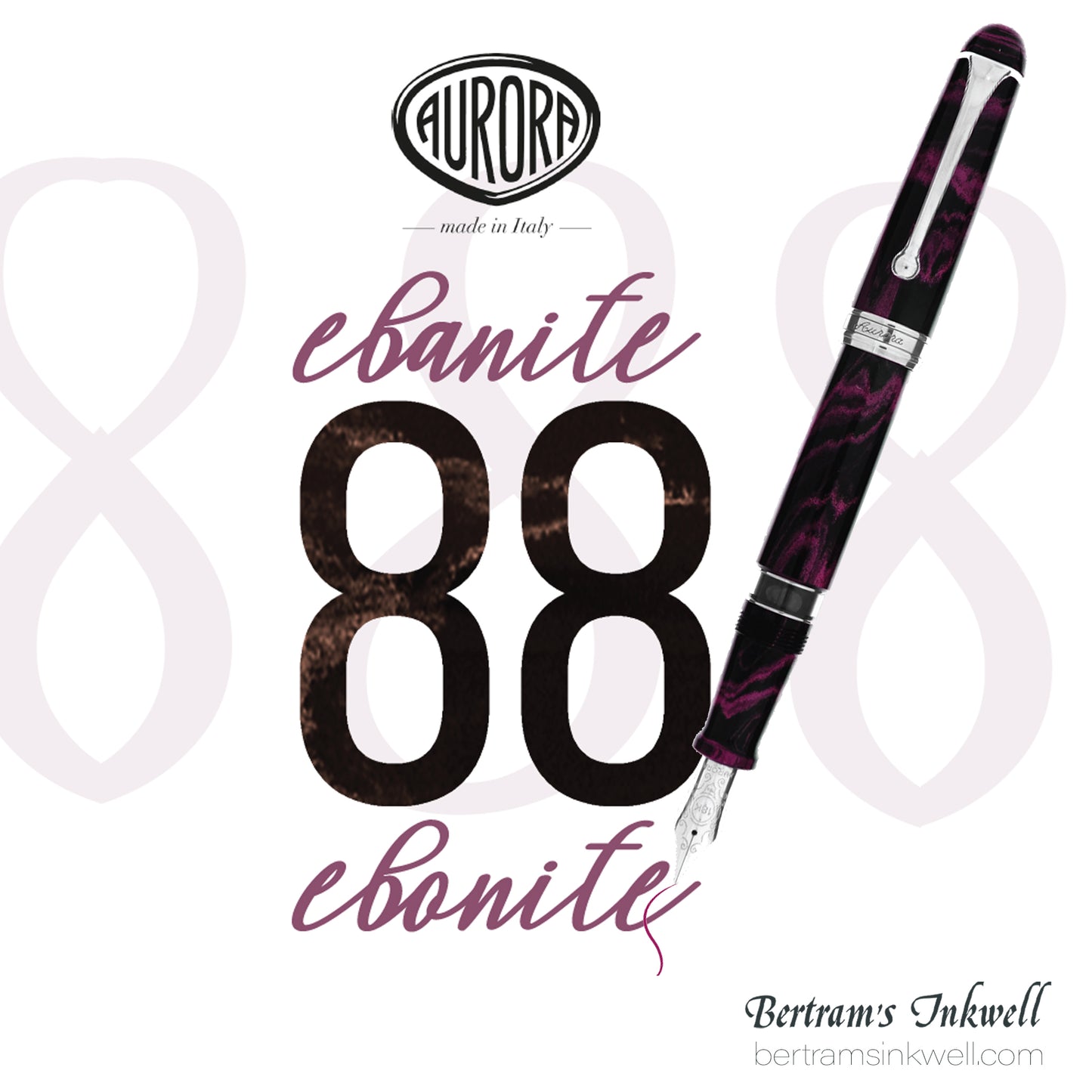 Aurora 88 Ebonite Magenta Limited Edition Fountain Pen