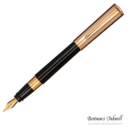 Aurora TU Black with Rose Gold PVD Fountain Pen, T11CPN, 2007