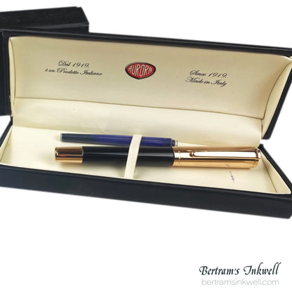 Aurora TU Black with Rose Gold PVD Fountain Pen, T11CPN, 2007