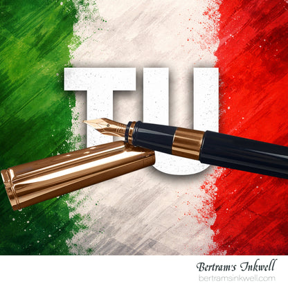 Aurora TU Black with Rose Gold PVD Fountain Pen, T11CPN, 2007