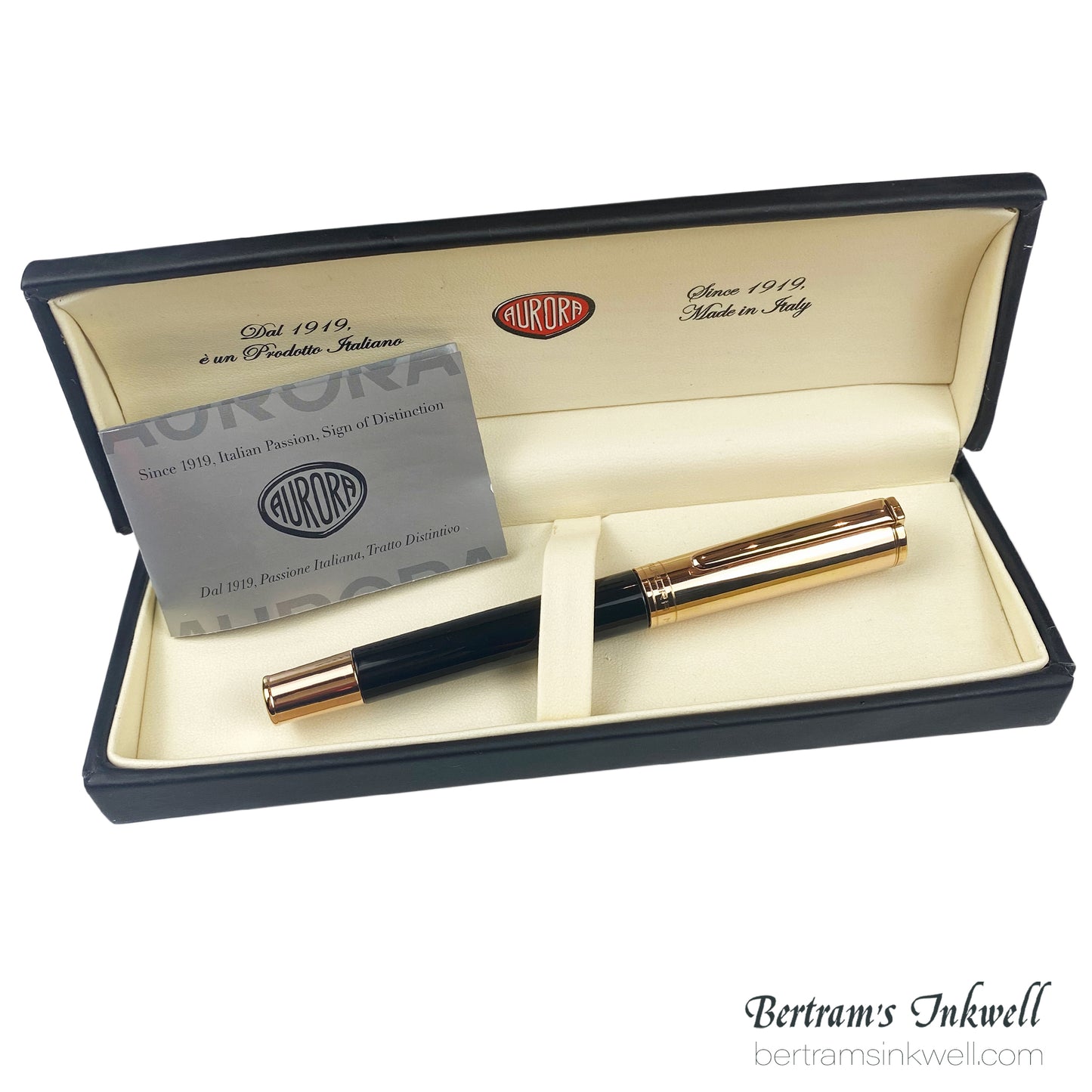 Aurora TU Black with Rose Gold PVD Rollerball, T71CPN, 2007