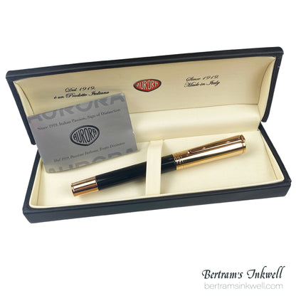 Aurora TU Black with Rose Gold PVD Rollerball, T71CPN, 2007