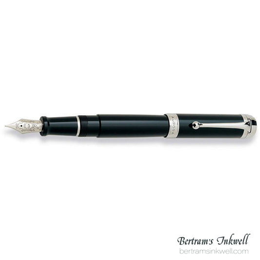 Aurora Talentum Classic Black With Chrome Trim Fountain Pen