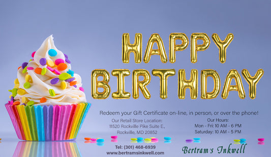 Bertram's Inkwell Gift Card - Happy Birthday